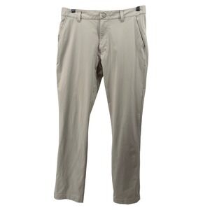 Rhone Commuter Pants Mens 31 Khaki Straight Fit Stretch Performance Off-White